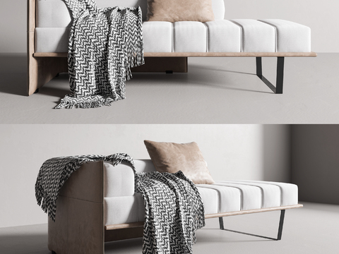 Modern fabric chaise longue