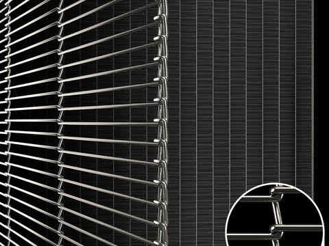 Metal mesh partition fence