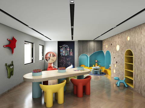 Modern children's entertainment area