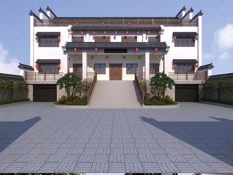 Chinese single-family villa for free