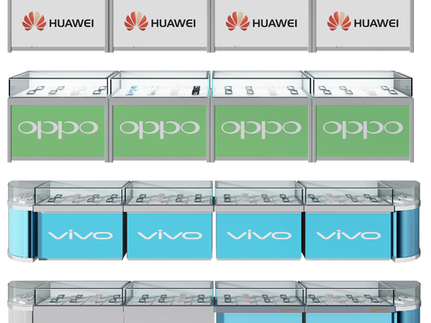 Modern mobile phone glass showcase