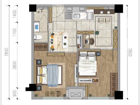 modern floor plan psd