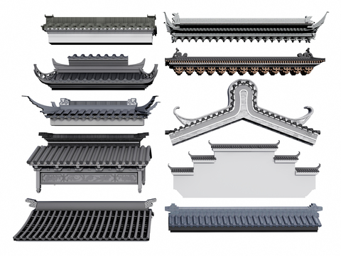 Chinese-style Eaves Door Head Roof Tiles