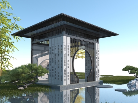 Neo-Chinese Style Garden Landscape Pavilion