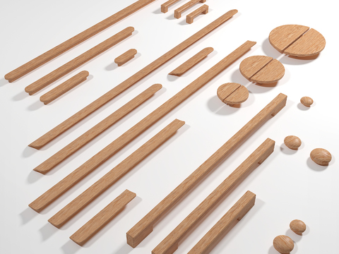 Modern wooden handle set