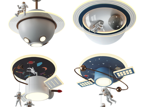 Modern Space Theme Chandelier for Children