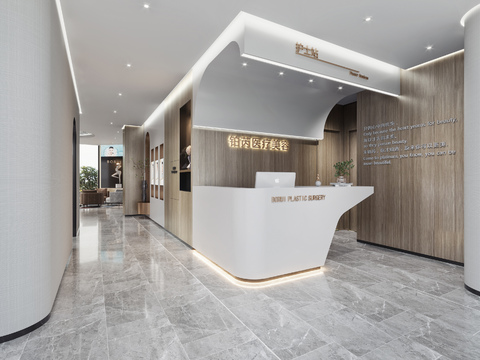 Modern SPA Beauty Salon Front Desk Hall