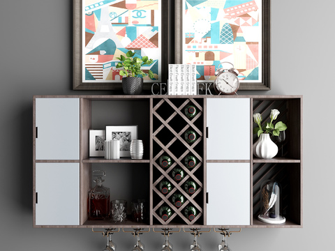 Modern Wall-mounted Wine Cabinet Wine Rack