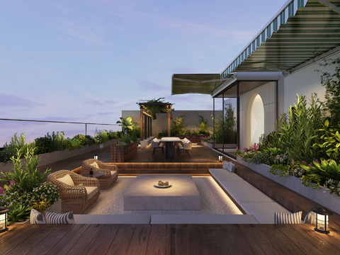 Modern Penthouse Terrace Garden