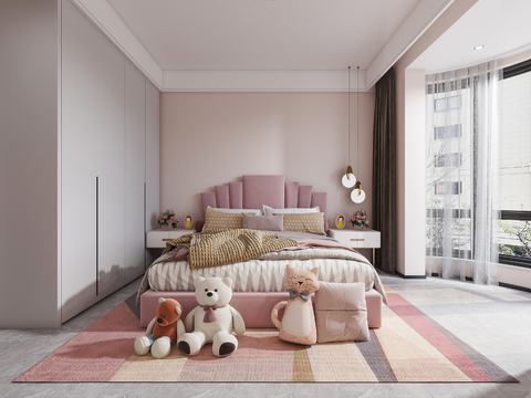 Modern girl room kids Bedroom free