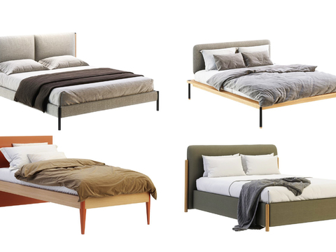 Molteni & C Modern Fabric Double Bed