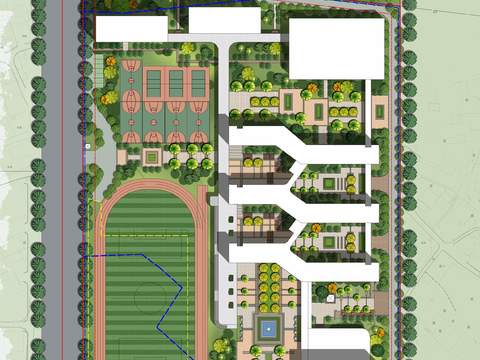 modern architecture landscape plan psd