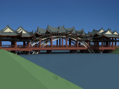 Chinese ancient building bridge free of charge