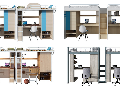 Modern Student Dormitory Bed