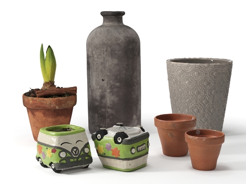 Modern flowerpot plant combination