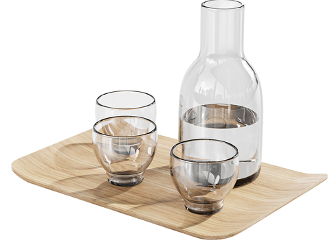 Tea Set Glass Cup Tea Cup Tray