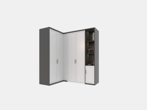 Modern Affordable Luxury Style Solid Wood Corner Locker Free