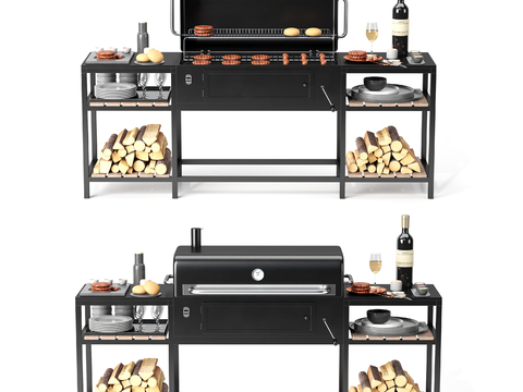 Modern Iron Barbecue Oven