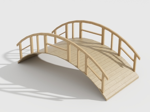 Modern Arch Bridge Landscape Bridge Wooden Bridge Free