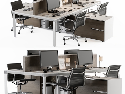 Modern office desk and chair computer desk and chair combination