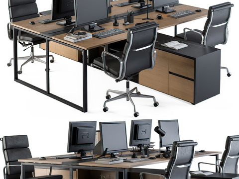 modern office desk and chair