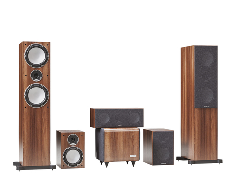 Modern solid wood speaker combination