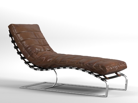 Industrial-style leather recliner