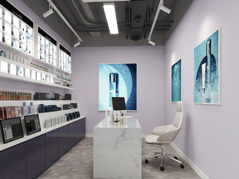 Modern minimalist cosmetics studio