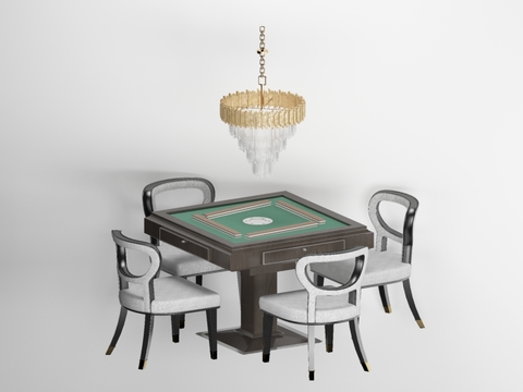 Modern Automatic Mahjong Table and Chair Free