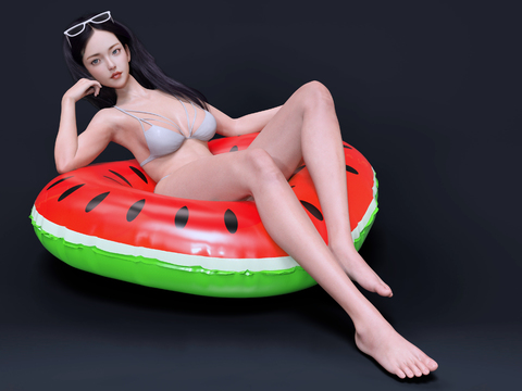 Modern swimsuit female figure