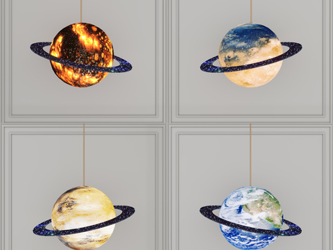 Modern Children's Space Planet Light