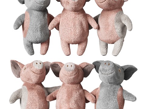 Modern Plush Piggy Toy