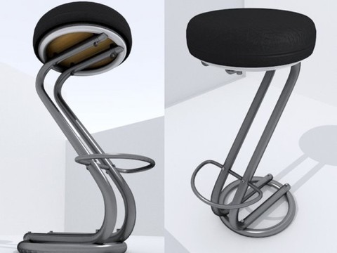 Modern Minimalist Metal Bar Chair Free