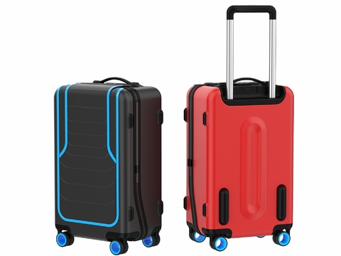 Modern Luggage Push Pull Box Suitcase