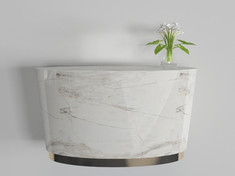 Modern minimalist marble front desk free