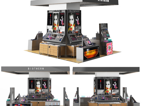 Modern Cosmetics Showcase Shopping Mall Booth