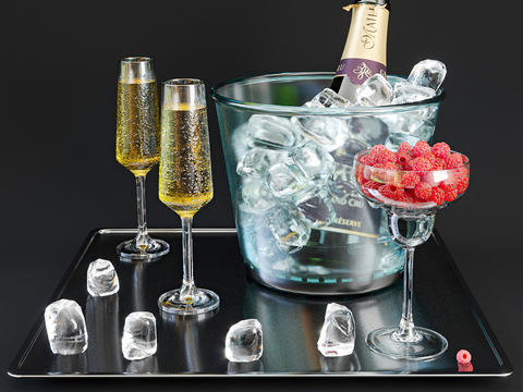 Modern Food Wine Glass Ice