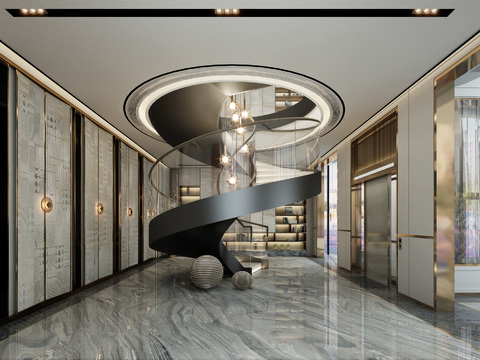 Modern Club Affordable Luxury Style Revolving Stairs