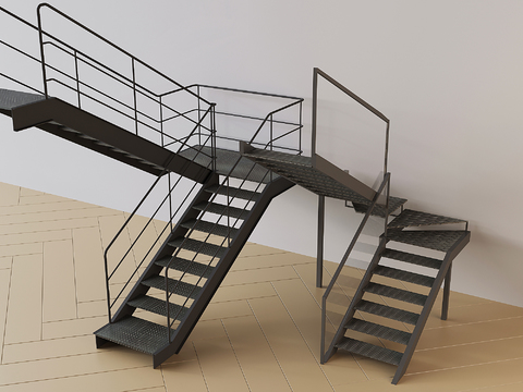 wrought iron staircase suspended stair step