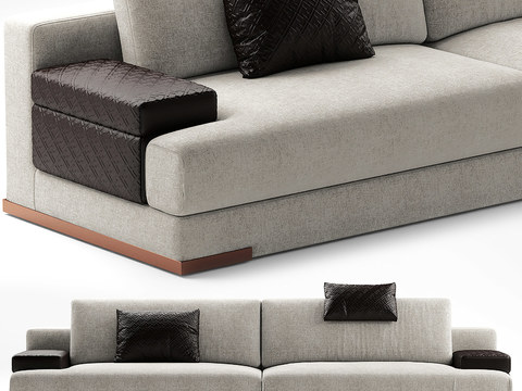 gray double sofa fendi