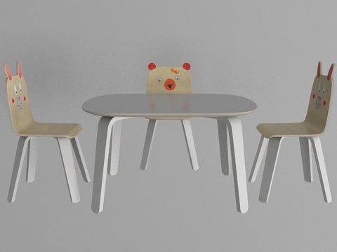 Nordic Children's Dining Table and Chair Free