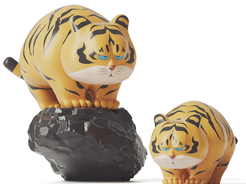 Modern Tiger Sculpture Ornaments