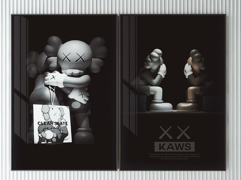 Modern KAWS Decorative Hanging Painting