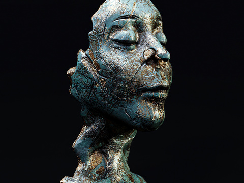 Bronze Sculpture Head Sculpture