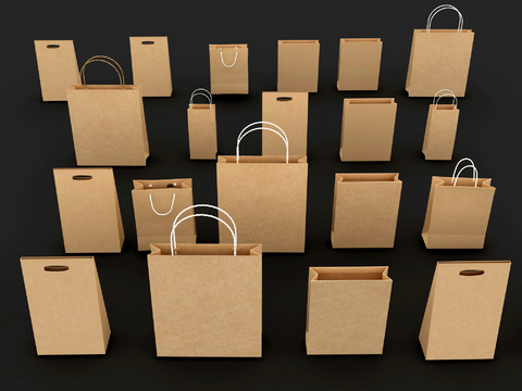 Handbag kraft paper packaging bag