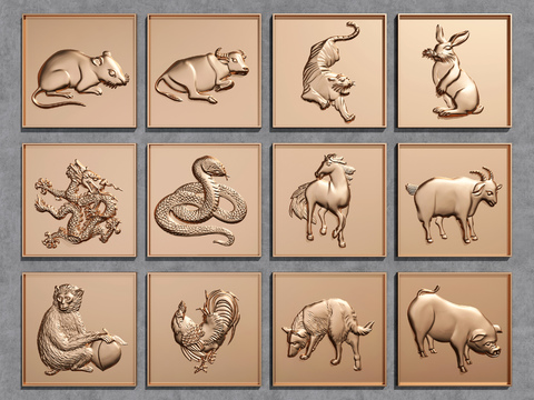 New Chinese Zodiac Animal Relief