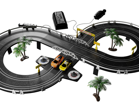 Four-wheel drive toy racing track