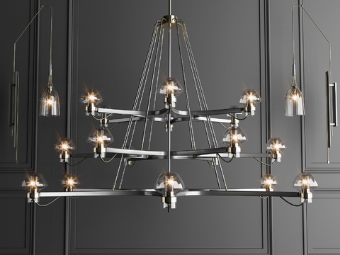 Modern Metal Multi-Head Candlestick Lamp