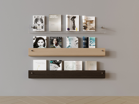 Hanging cabinet wall-mounted bookshelf magazine rack