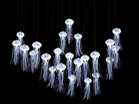 Post-modern Affordable Luxury Style Creative Jellyfish Decorative Light Free